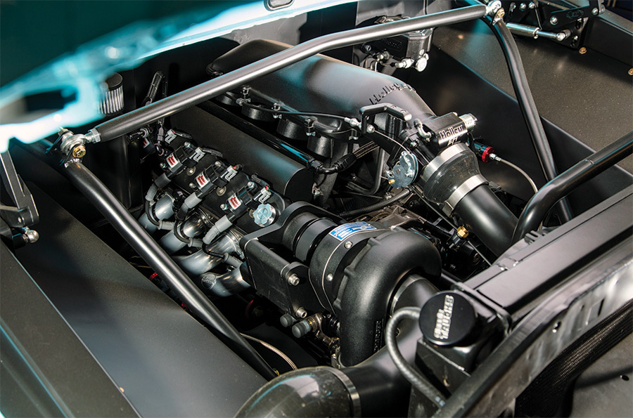 engine view of the 1969 F-100