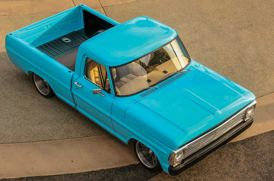 view of the 1969 F-100 from above