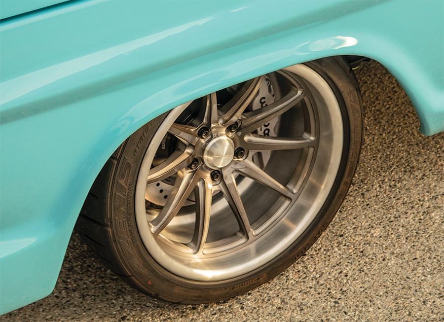 view of the 1969 F-100 tire