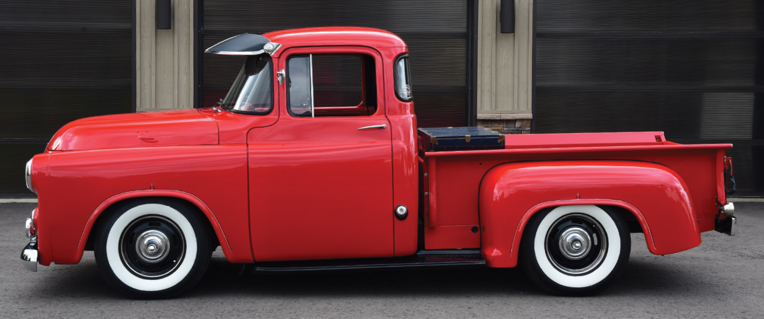 Red 1956 Dodge pickup
