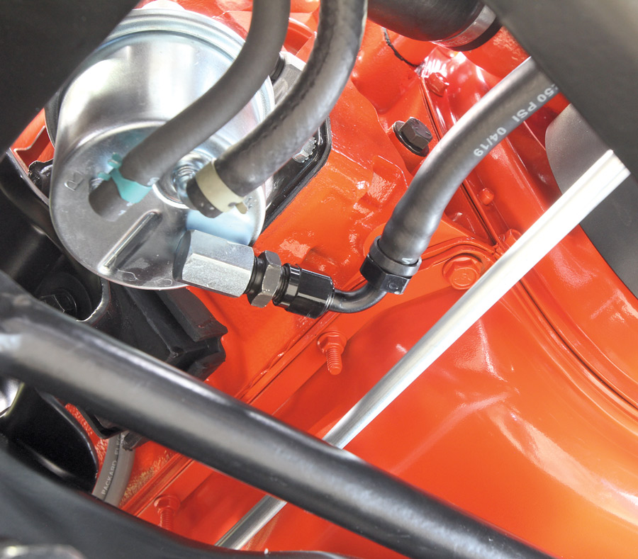 Under view of the Mechanical fuel pump