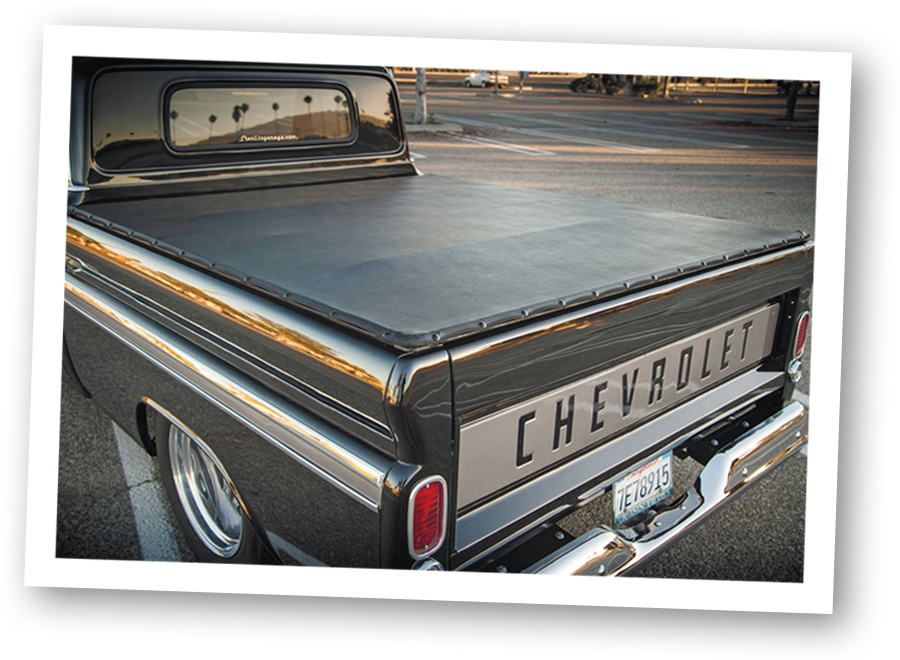polaroid of 1964 Chevy C10 bed