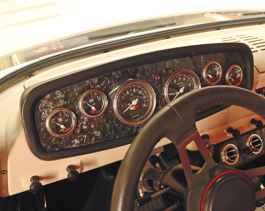 Looking at the 1964 D100 steering wheel and guages