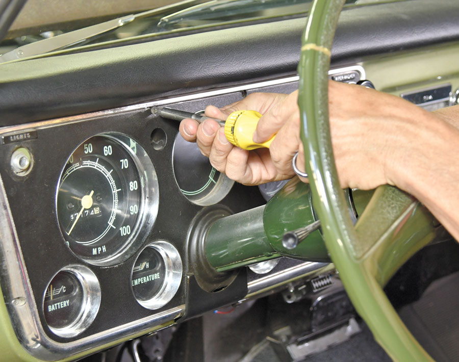 Removing the dash on a 1967-1972 model