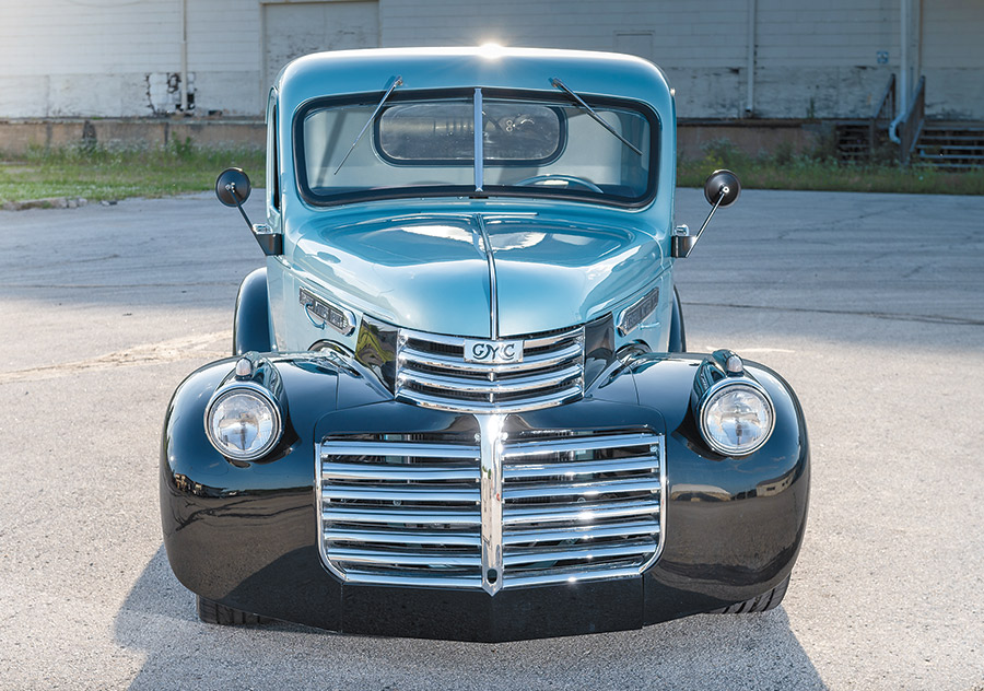 view of 1946 GMC CC-Series bumper and grill