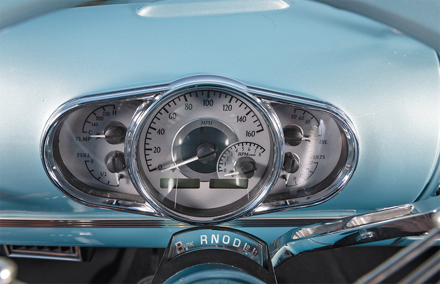view of 1946 GMC CC-Series dashboard meters