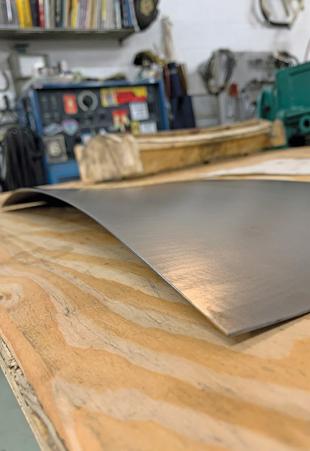 Stretched sheet of metal