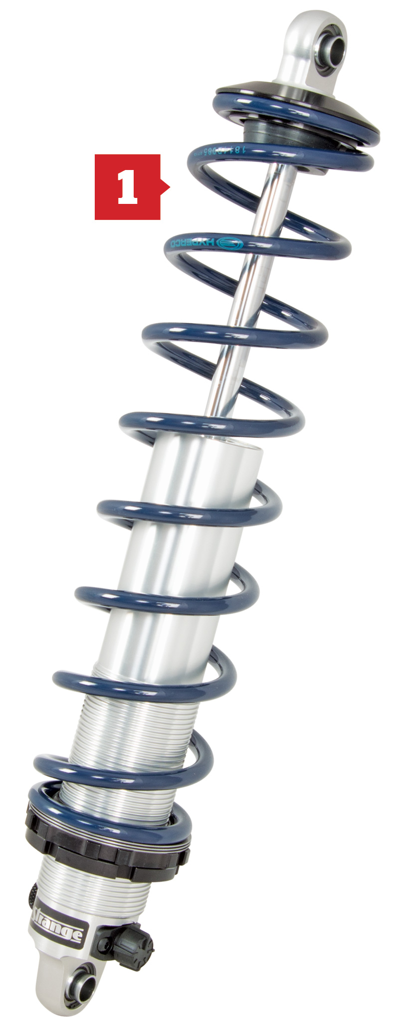 Close up of single Strange Engineering's high-performance coilover