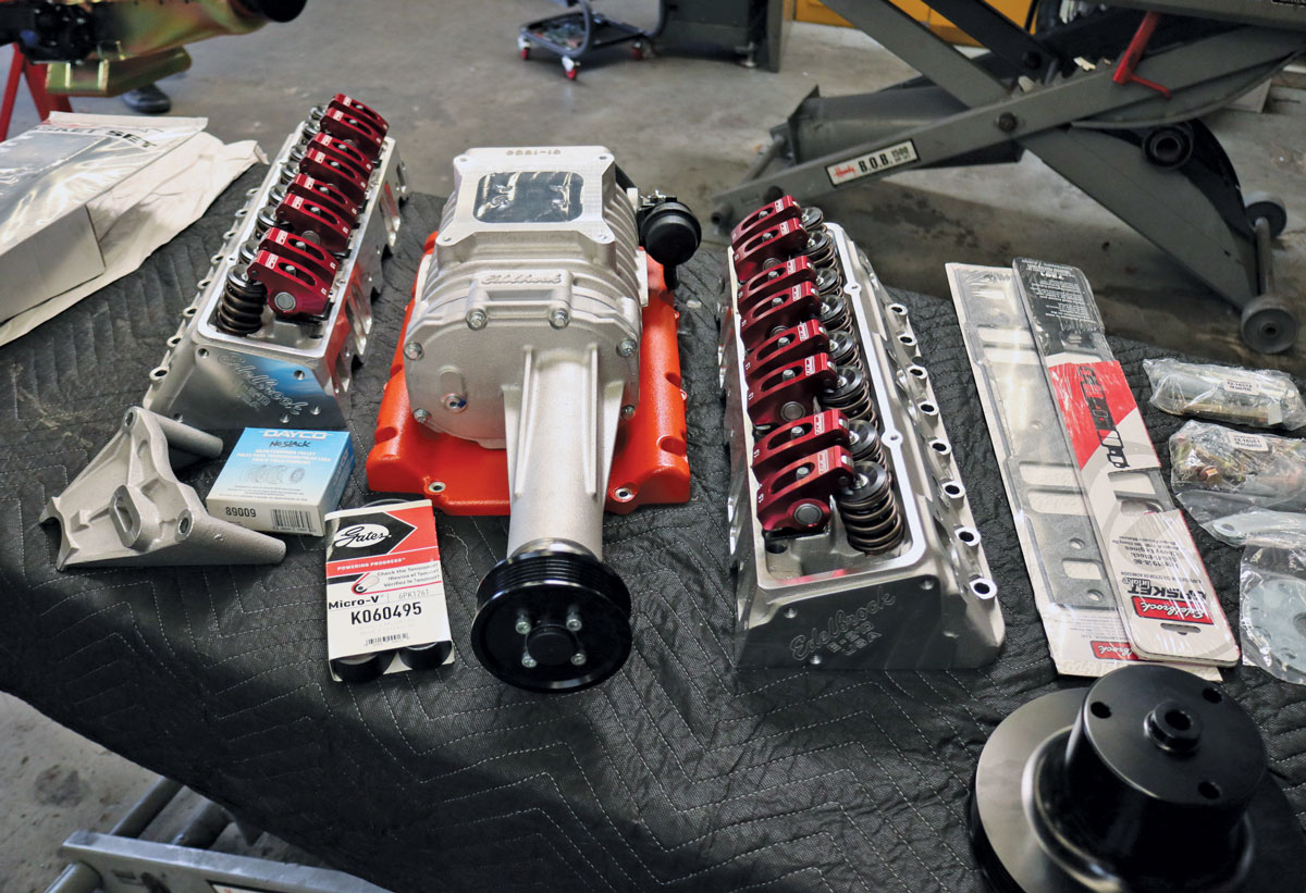 Our source for all things (and by all, we mean everything we used in this install) supercharged was Speedway Motors