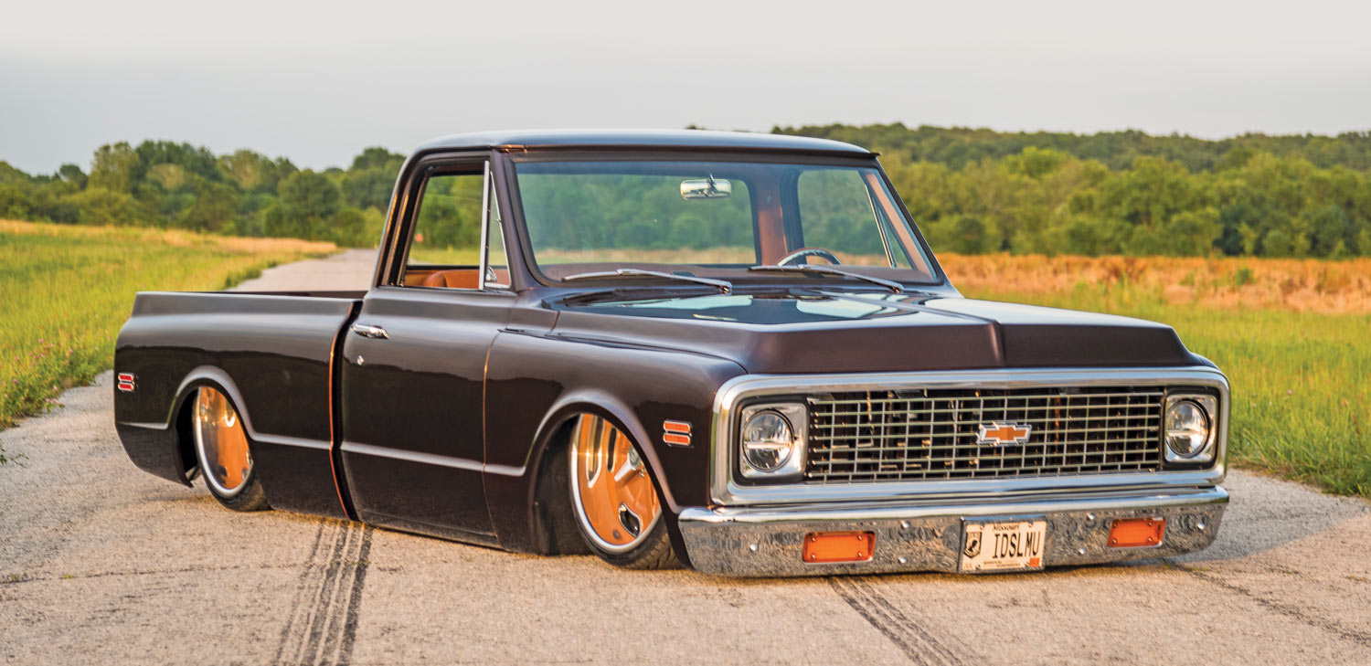 1971 Chevy C10 on a green field
