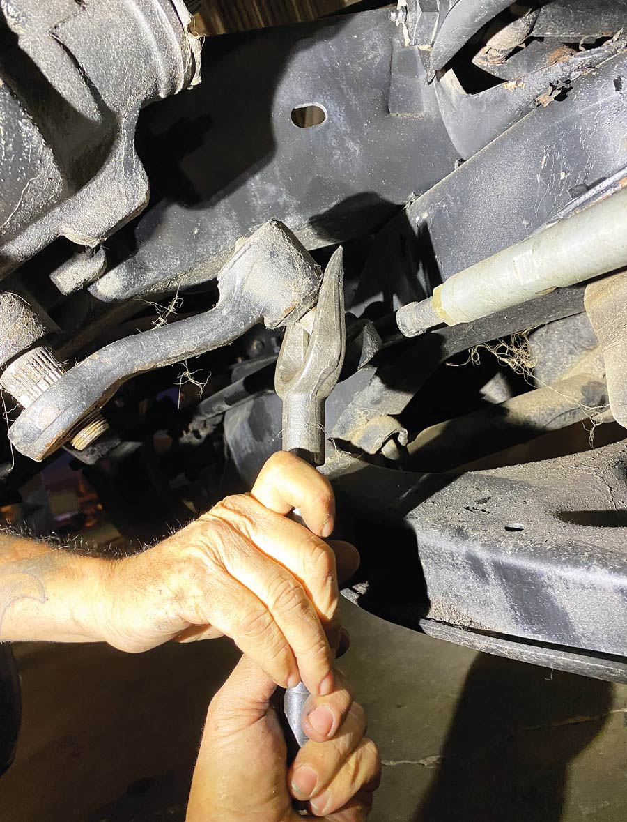 Removal of the tie rods