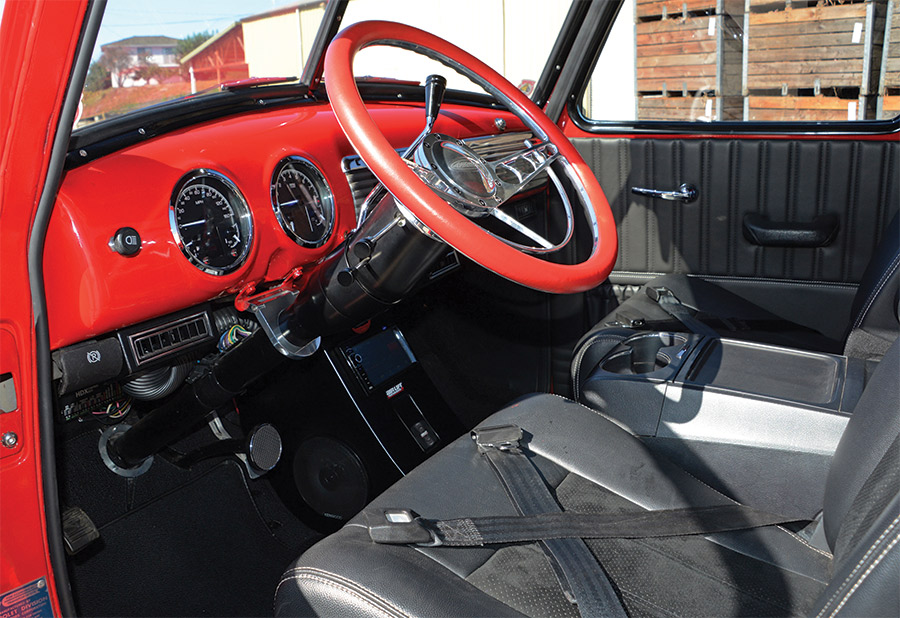 1953 Chevy 3100 interior steering wheel