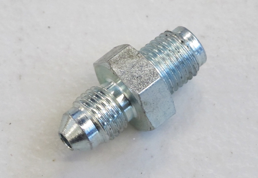adapter used to connect an AN hose to the inverted seat connection found in many wheel cylinders