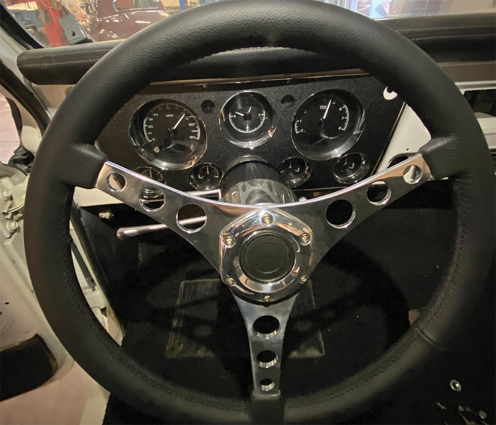 Installed steering wheel