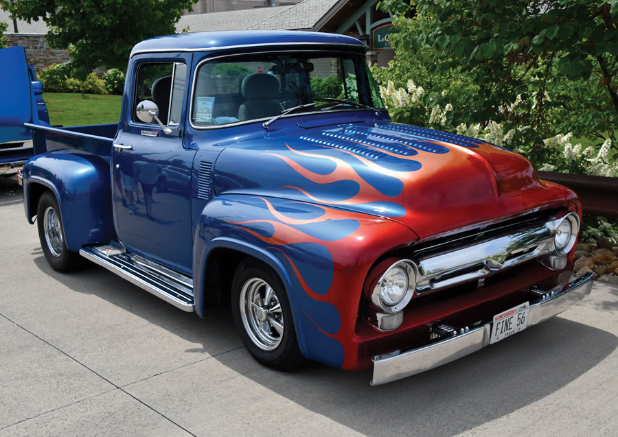 F-100 with a flame paint job