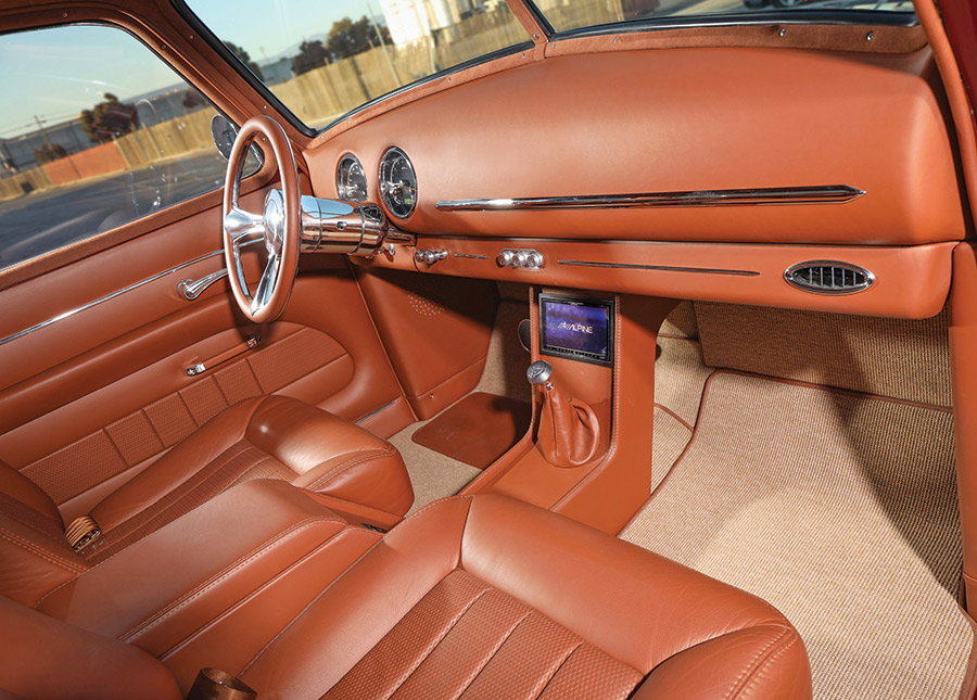 1953 Chevy Five-Window interior seats and dashboard