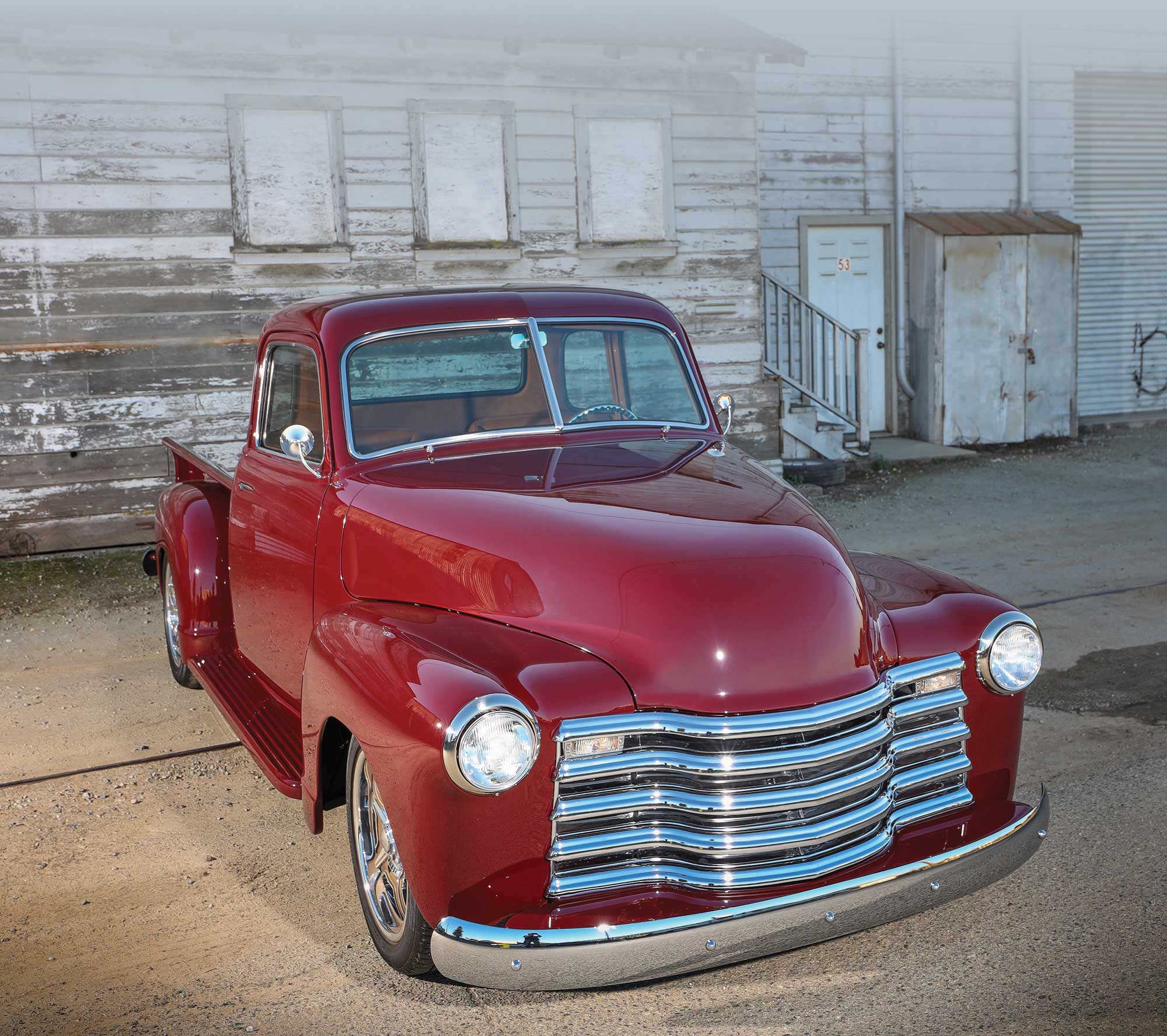 1953 Chevy Five-Window front view of grill and bumper