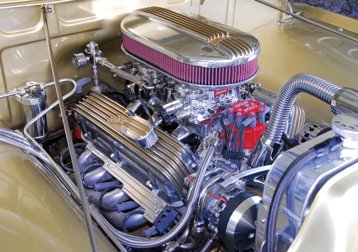 view of engine in 1955 Ford F-100