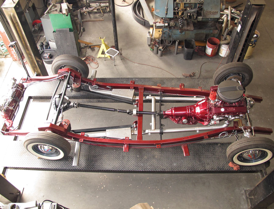 Vehicle chassis in Jimenez Bros. Customs