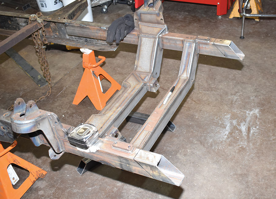 the subframe was cut at an angle