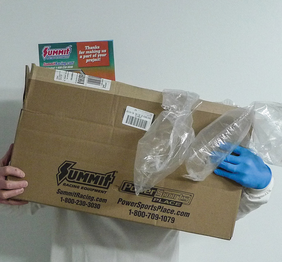 Box being held