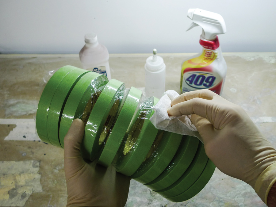 Package of green tape