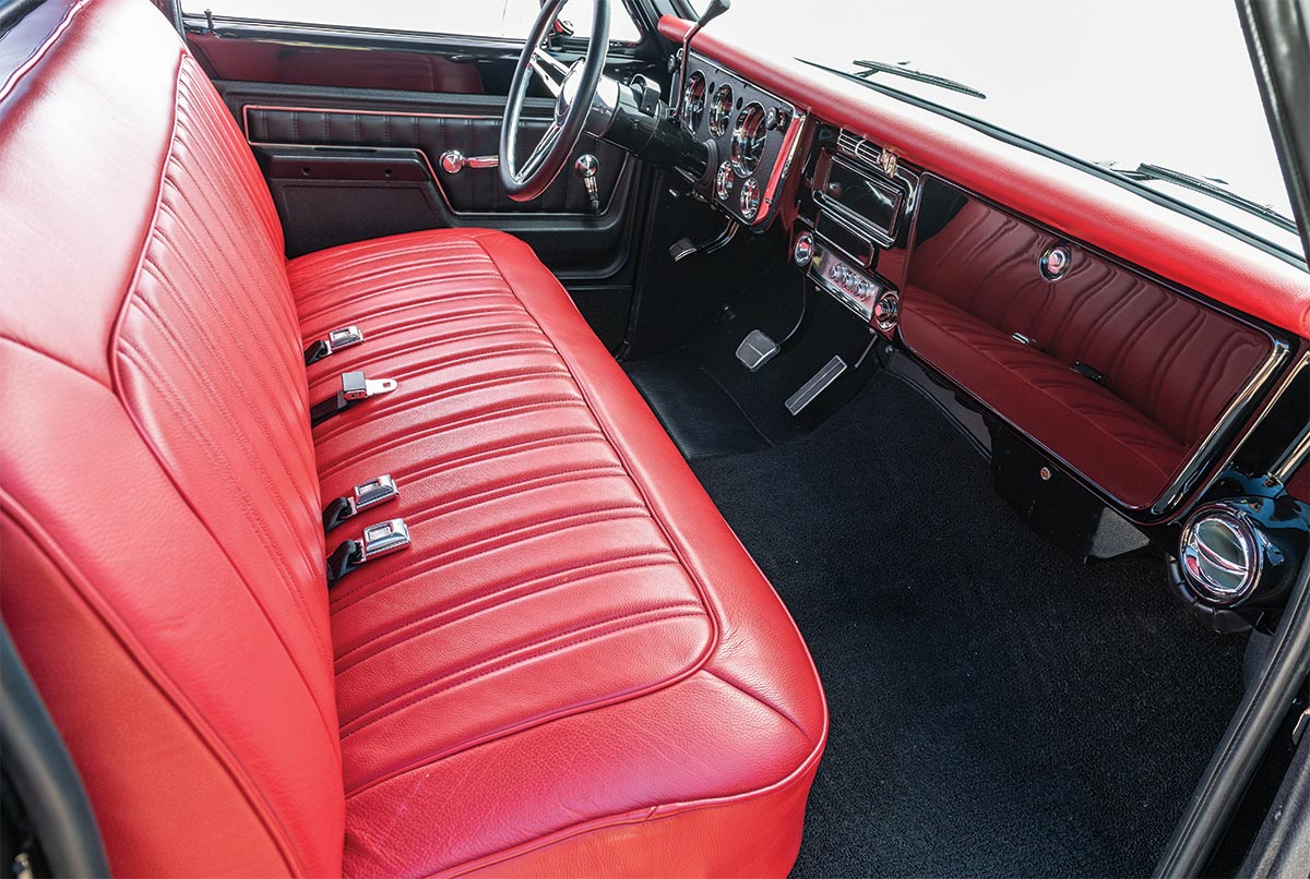 1971 Chevy interior view of seats