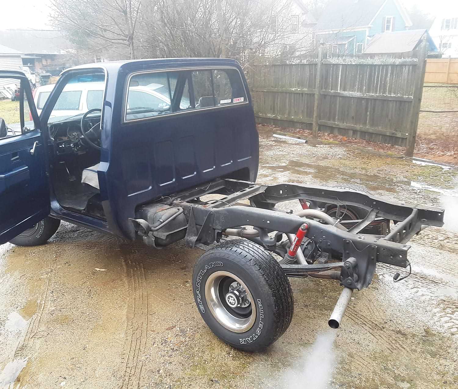 truck with truck bed removed