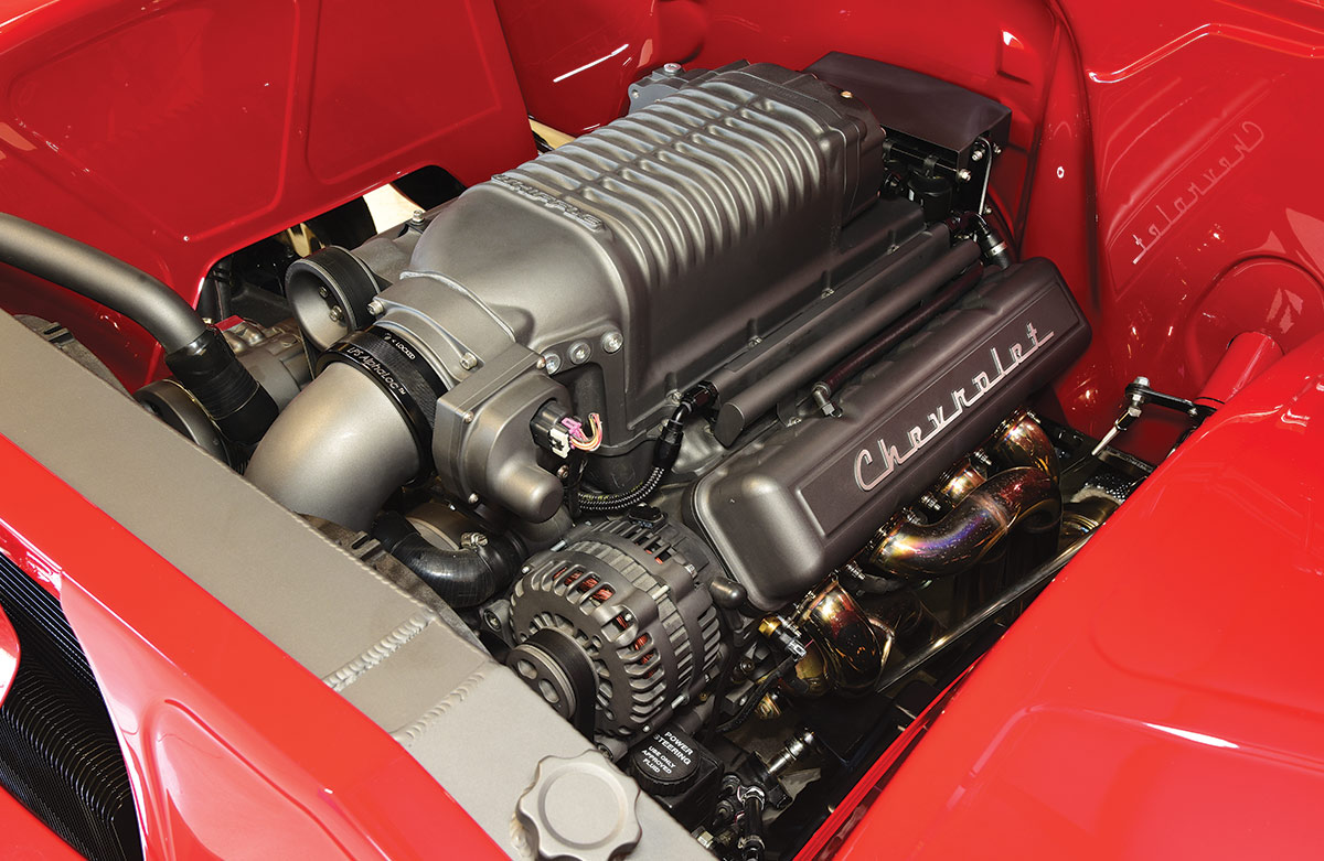 1965 Chevy C10 engine closeup