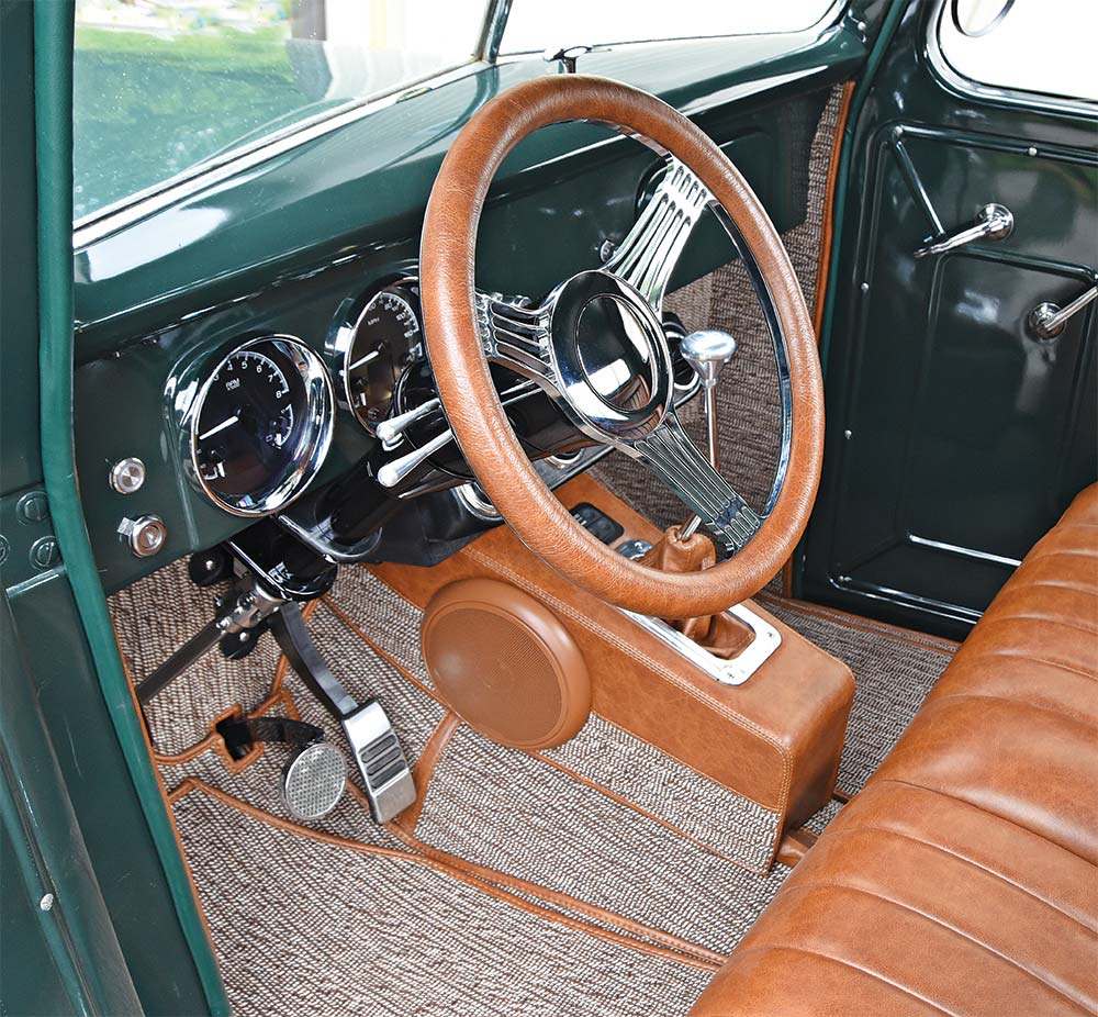 Green 1939 F-1 Truck Interior
