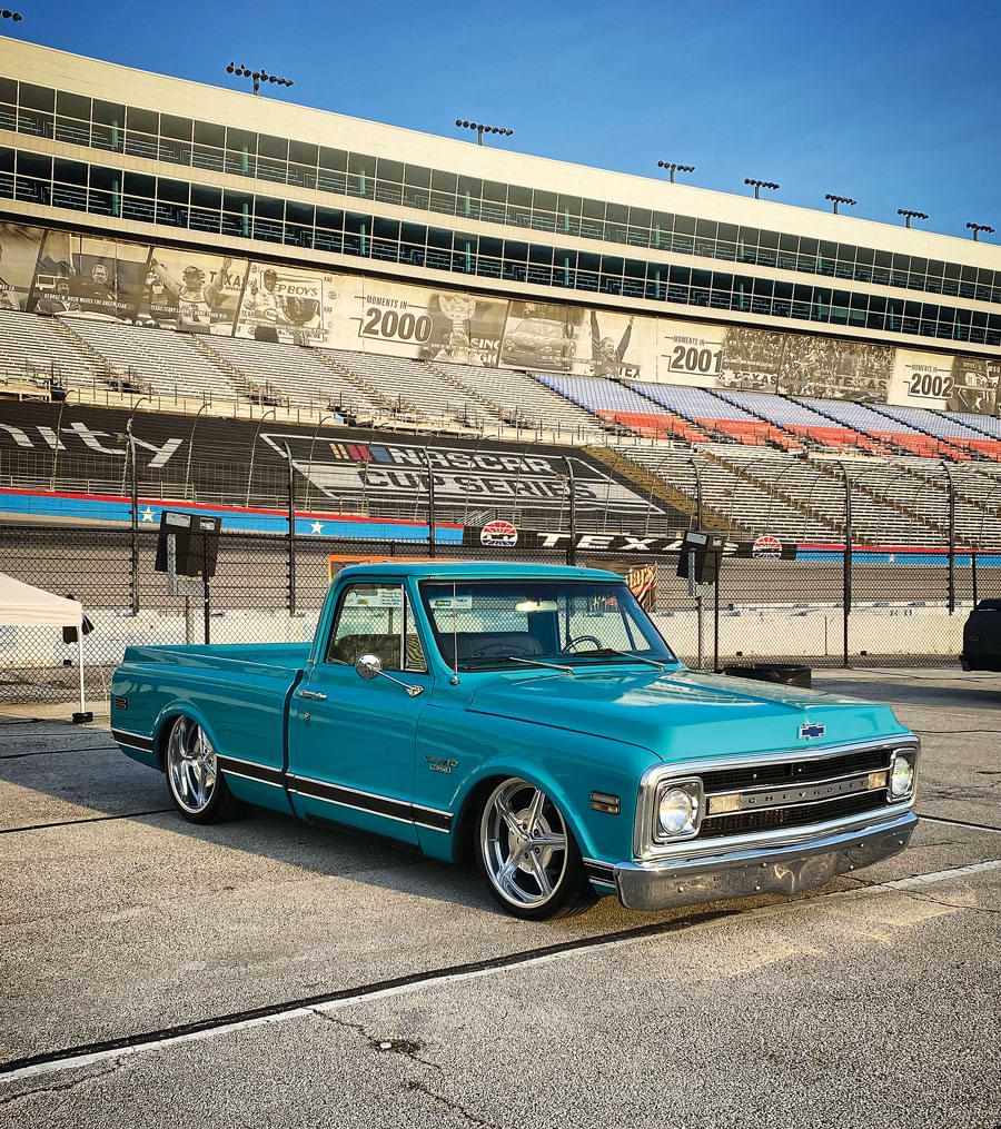 Teal C10 at  Classic Parts of America C10 Nationals Truck Show