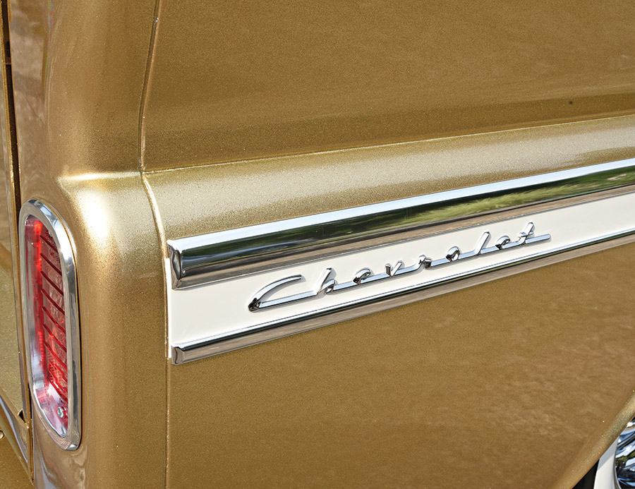 First-Gen C10 decal on side of rear