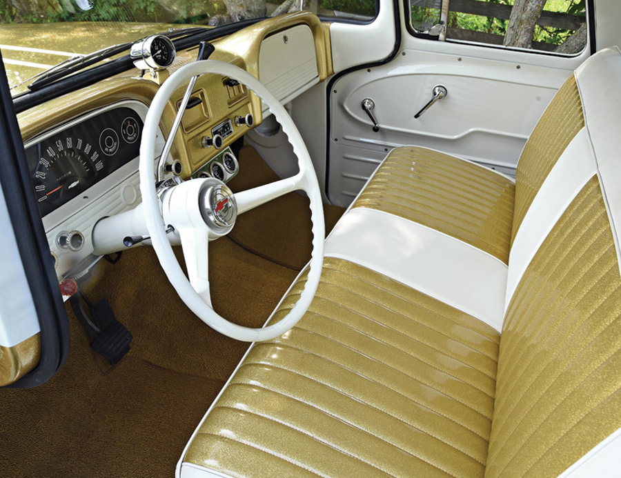 First-Gen C10 interior view of seats and wheel