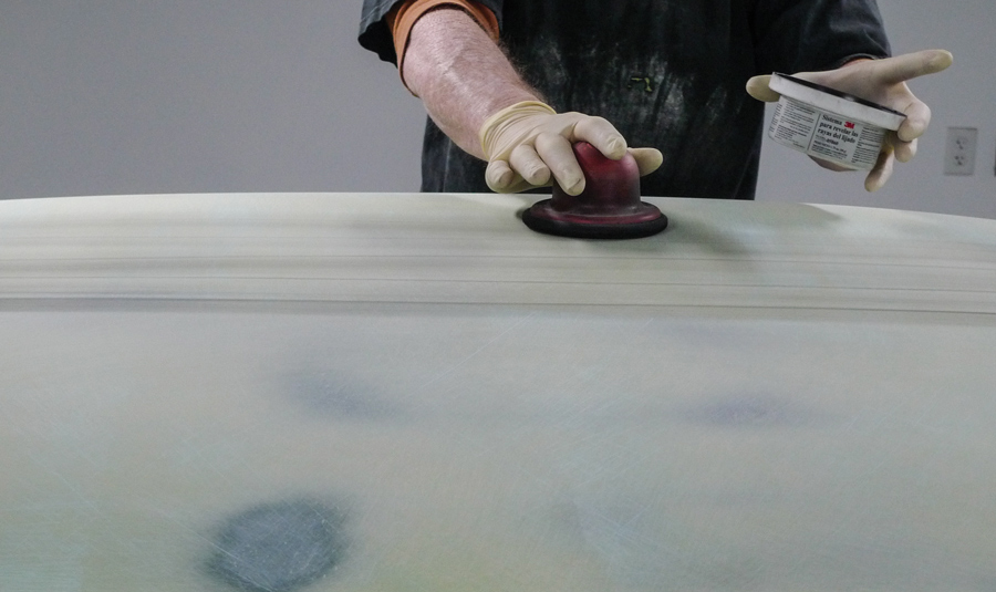 applying a dry guidecoat