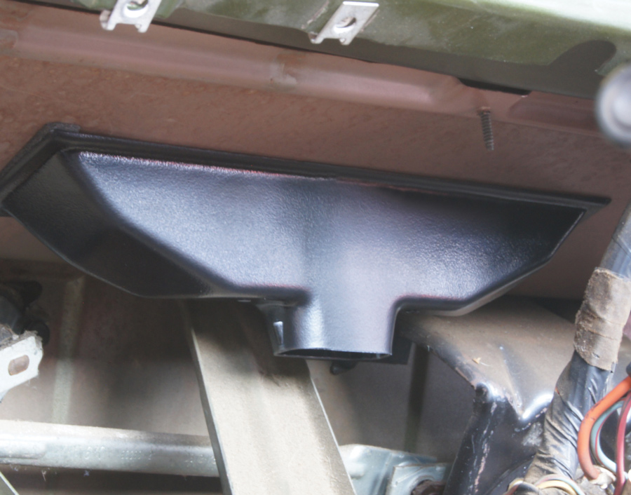 New defroster vents are included in the kit and installed using the holes from the original Ford version.