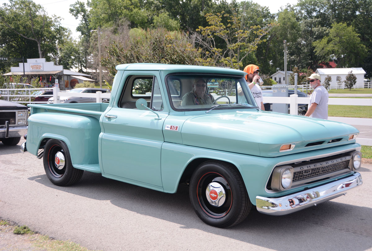 Blue classic Chevy truck