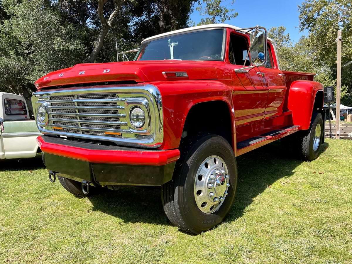 Large red F-100 front view