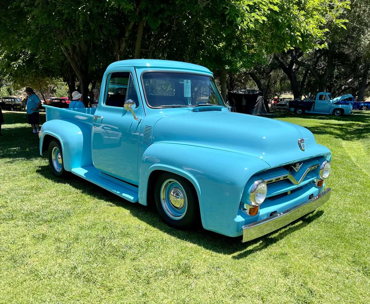 Blue F-100 front view
