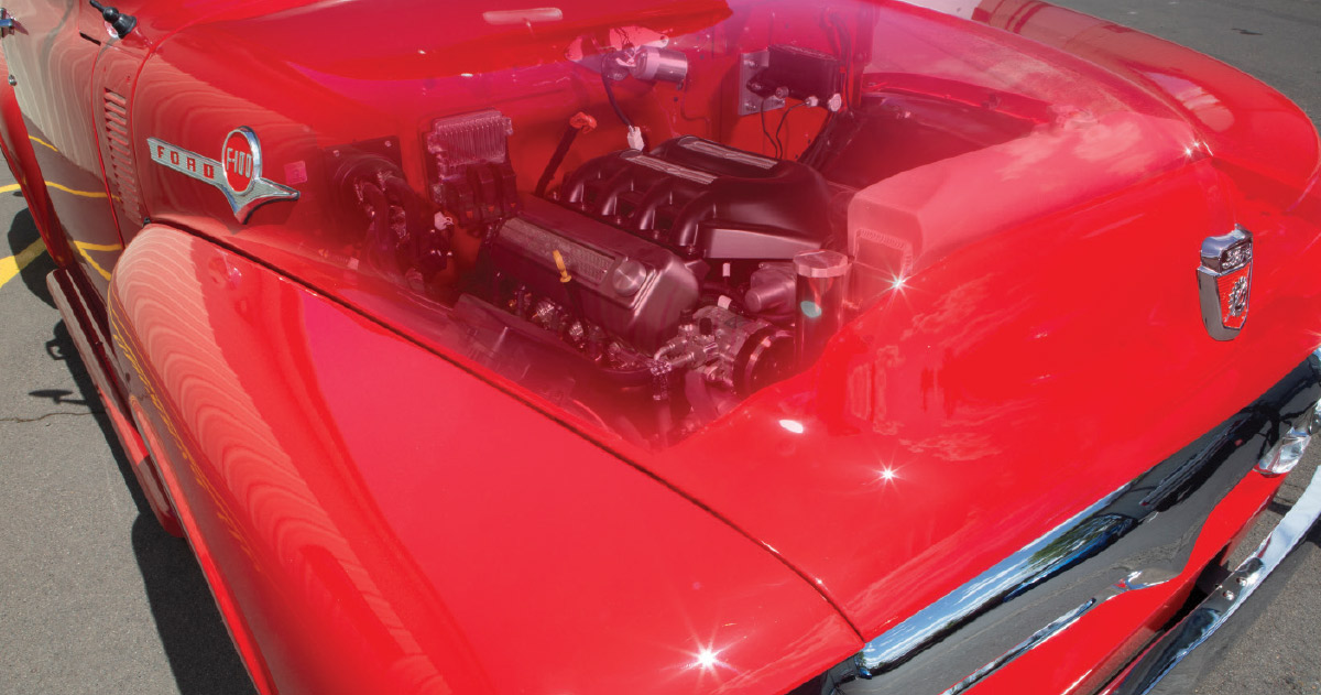 1956 Ford F-100's engine
