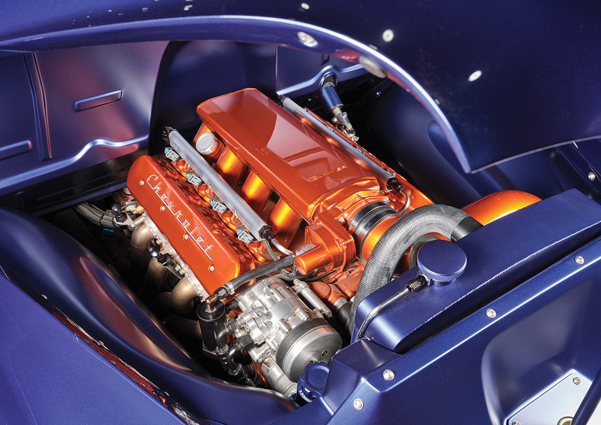 '54 Chevy 3100 engine closeup