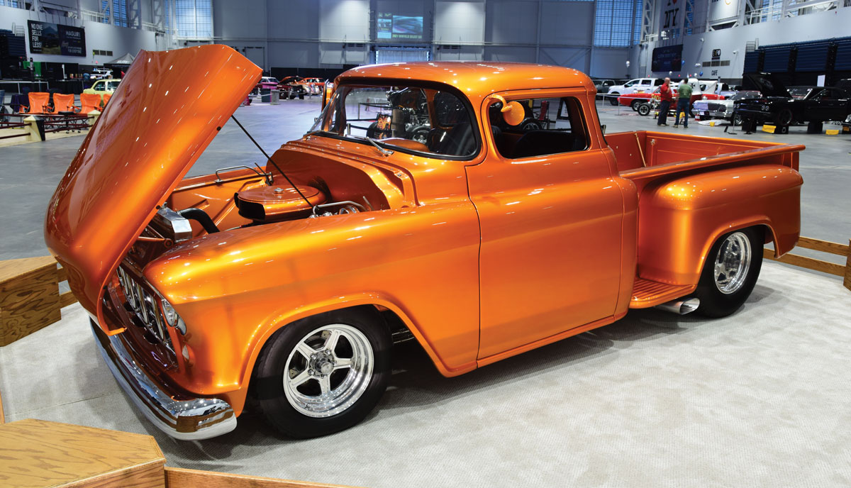 Metallic orange truck
