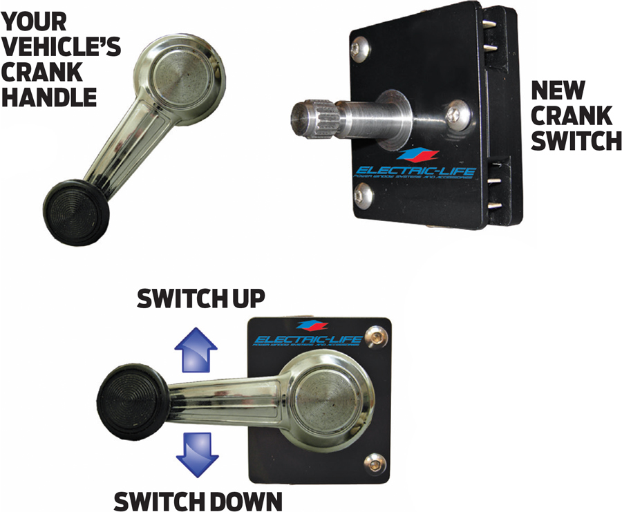 For those wanting to retain their truck’s vintage appearance, Electric-Life offers switches that mount the original crank handles.