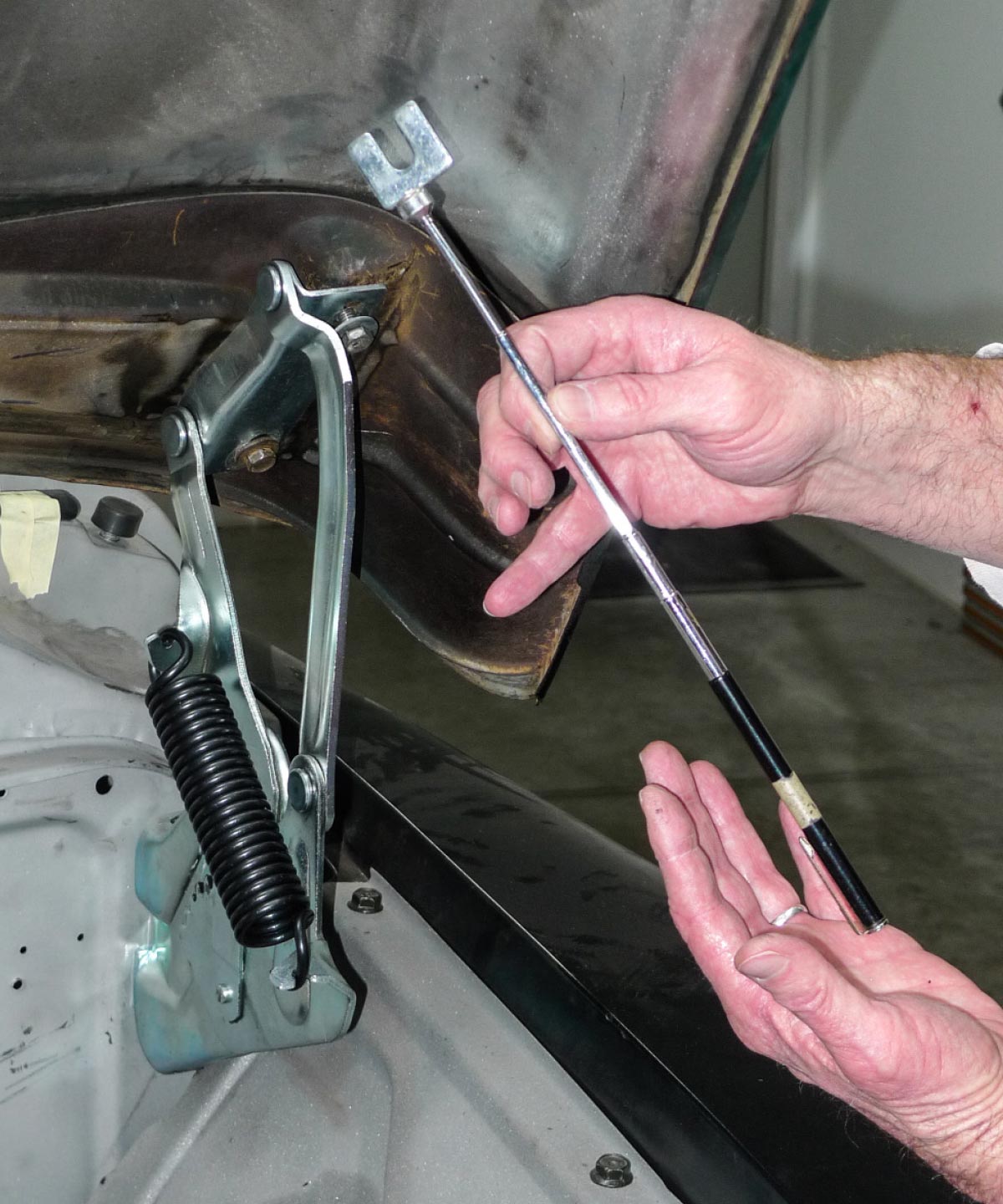 Remove shims from our forward hood-to-hinge bolts