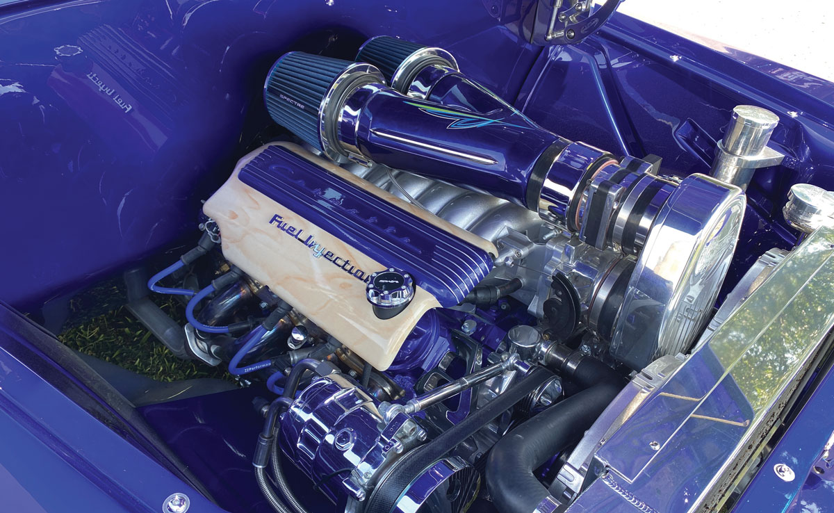Dark blue engine