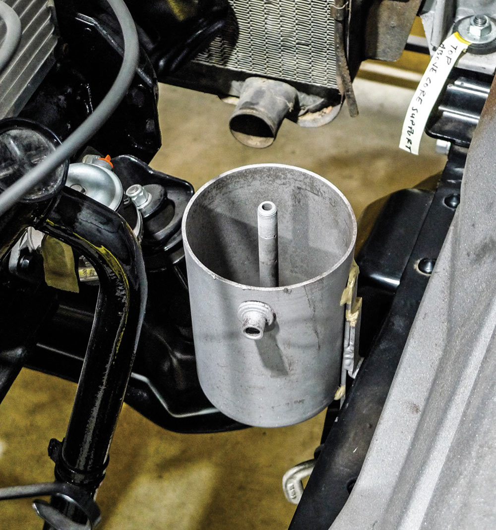 here our core support and radiator are mocked in place