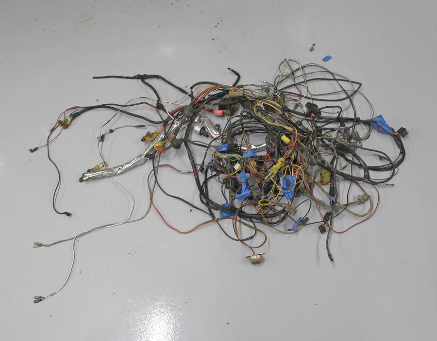 Rats nest of original wiring