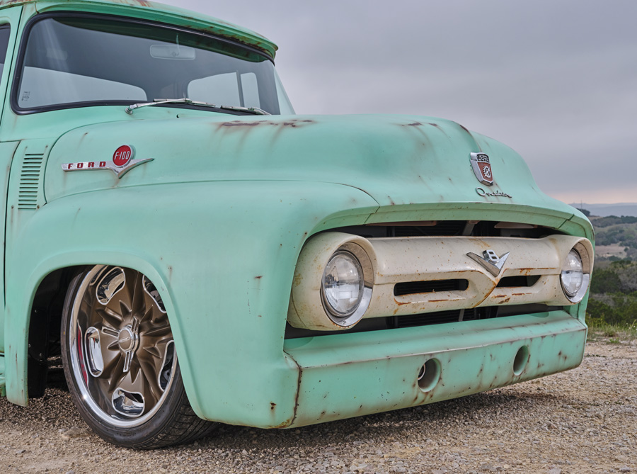 font of F-100 truck