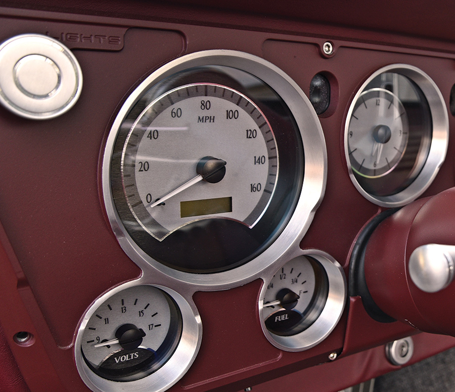 gray C10 closeup view of gauges and meters