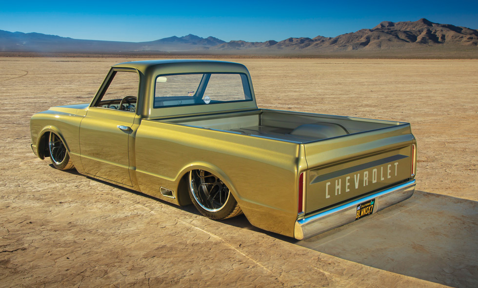 rear of a gold C10