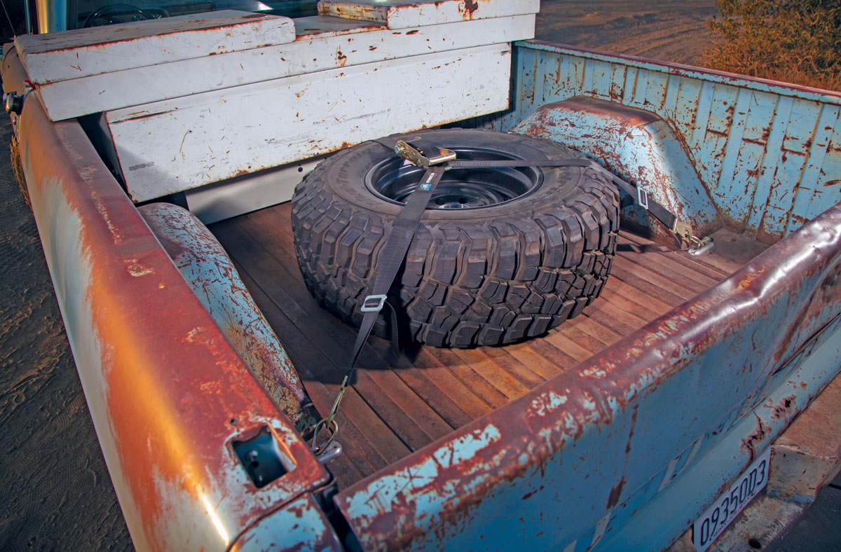 ’68 Dodge W100 Power Wagon bed with spare tire